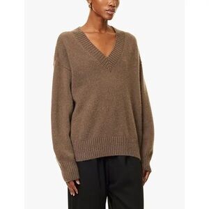Reformation Brown V-Neck Sweater